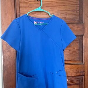 Urbane small Blue Scrub Top